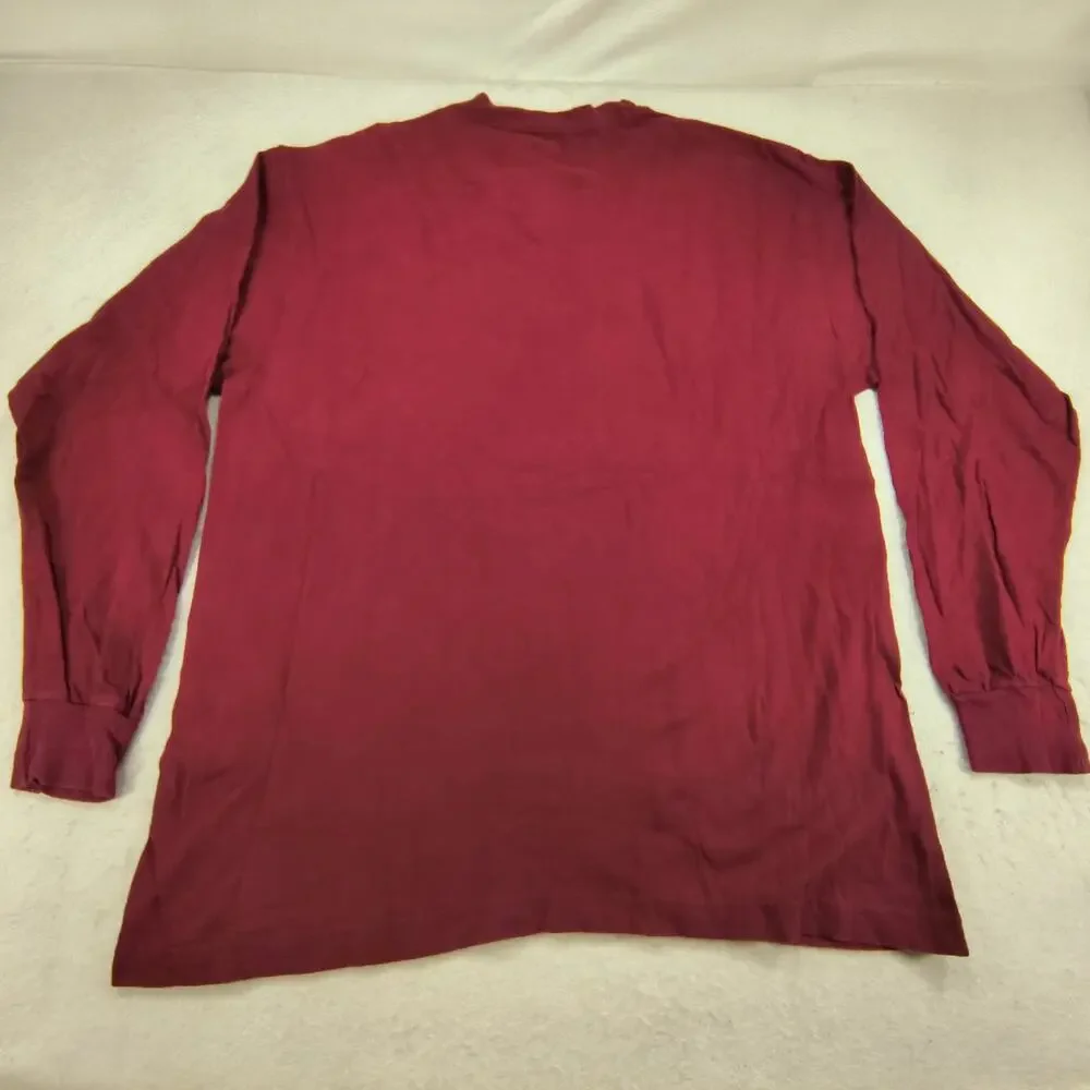 Adidas Athletics Graphic Crew Neck Long Sleeve T Shirt Mens Size Large L Red